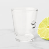 Naam en trouwdatum shot glas (Links)
