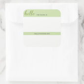 Naam en voornaamwoord Label - Green Square (Tas)