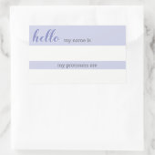 Naam en voornaamwoord Label - Lila (Tas)