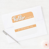 Naam en voornaamwoord Label - Sinaasappel Vierkant (Envelop)