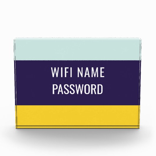 Naam en wachtwoord van Beach Wifi Fotoblokken (Voorkant)