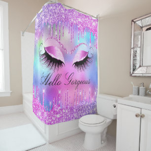 Naam Eyelashes Bridal Makeup Roze Drivers Holograa Douchegordijn