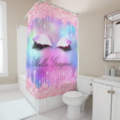 Naam Eyelashes Makeup Roze Bride Girly Drift Glam Douchegordijn (In situ)
