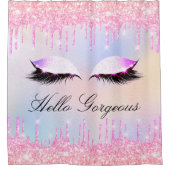 Naam Eyelashes Makeup Roze Bride Girly Drivers Douchegordijn (Voorkant)