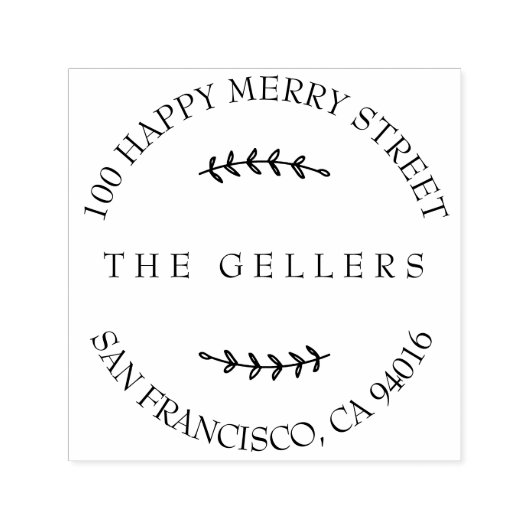 Naam familie van externe filiaal — Retouradres Zelfinktende Stempel (Design)