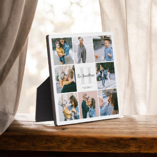 Naam familiemonogram Calligrafie Plaque Fotoplaat