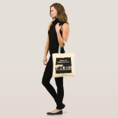 Naam familiereünie | Zwart-wit grafiek Tote Bag (Voorkant (model))