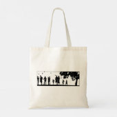 Naam familiereünie | Zwart-wit grafiek Tote Bag (Achterkant)