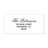 Naam fancy script naam retouradres zelfinktende stempel (Design)