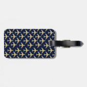 Naam Faux Gold Vliegtuigen Reizen Bagagelabel (Achterkant horizontaal)