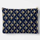 Naam Faux Gold Vliegtuigen Reizen Etui (Achterkant)