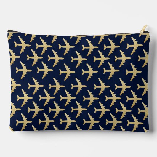 Naam Faux Gold Vliegtuigen Reizen Etui (Achterkant)