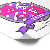 Naam Faye: unicorn princess letter F Poster (Hoek)