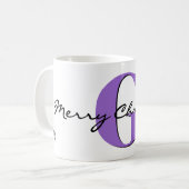 Naam, Februari Amethyst | Prettig Kerstfeest Koffiemok (Voorkant links)