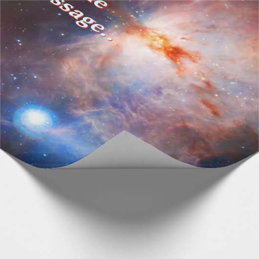 Naam, Flame Nebula in Orion, intrigerend diepe rui Cadeaupapier (Hoek)