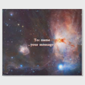 Naam, Flame Nebula in Orion, intrigerend diepe rui Cadeaupapier (Vlak)