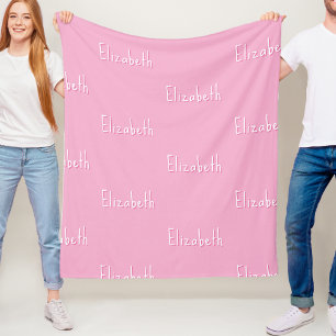 Naam fleece deken gepersonaliseerd cadeau voor kin