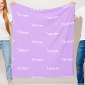 Naam Fleece Deken Lavendel Aangepaste Verjaardagsc
