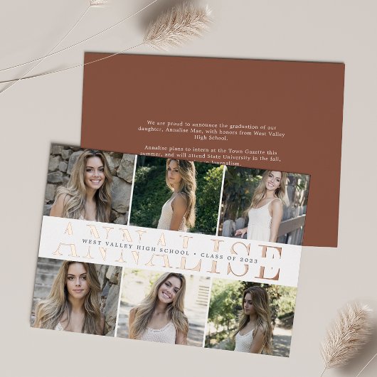 Naam Folie | Aankondiging foto-Afstuderen