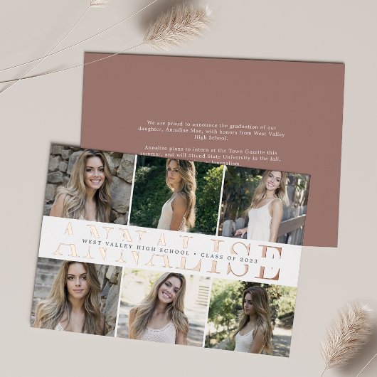 Naam Folie | Aankondiging foto-Afstuderen