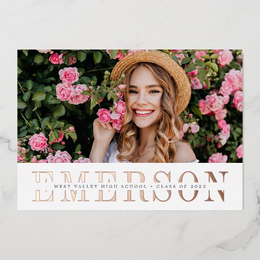 Naam Folie | Aankondiging foto-Afstuderen (Voorkant)