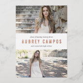 Naam Folie | Aankondiging van twee foto-Afstuderen (Voorkant)