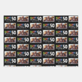Naam Foto 50e Verjaardag Wrapping Paper (Voorkant 3)