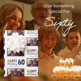 Naam Foto 60e Verjaardag Wrapping Paper