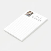 Naam, foto en bericht, regels aanpassen post-it® notes (Schuin)