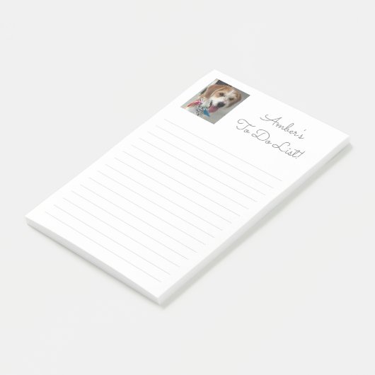 Naam, foto en bericht, regels aanpassen post-it® notes (Schuin)