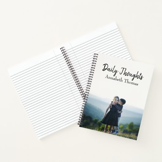Naam & foto invoegen "Dagelijkse gedachten" Journa Notitieboek (Binnen)