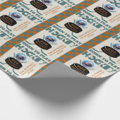 Naam Foto Leeftijd Jersey Nummer Sentiment Hockey Cadeaupapier (Hoek)