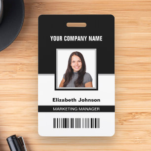 Naam Foto Logo Barcode Corporate Employee ID Kaart Badge
