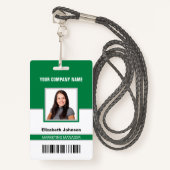 Naam Foto Logo Barcode Corporate Employee ID Kaart Badge (Voorkant met draagriem)