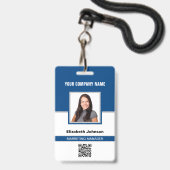 Naam Foto Logo QR-code Bedrijfsidentiteitskaart We Badge (Voorzijde met lanyard)
