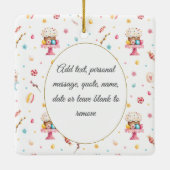 Naam Foto | Passen getrouwd houden onze eerste paa Keramisch Ornament (Achterkant)