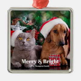 Naam foto-reeks foto-reeks Merry en Bright Metalen Ornament