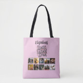 Naam Fotocollage Beste Moeder Ooit Schattige Aande Tote Bag (Voorkant)