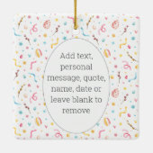 Naam Fototekst | Foto Keepsake Mijn 1e Pasen Keramisch Ornament (Achterkant)