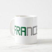 Naam Francesco Italiaanse vlag Typografie Koffiemok (Voorkant links)