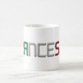 Naam Francesco Italiaanse vlag Typografie Koffiemok (Center)