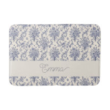 Naam Frans land toile de Jouy blauw patroon 