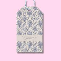 Naam Frans land Toile de Jouy Blauw Patroon 