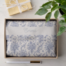 Naam Frans land Toile de Jouy Blauw Patroon 