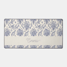 Naam Frans land Toile de Jouy Blauwe Patroon 
