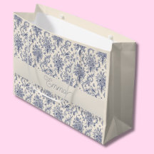 Naam Frans land Toile de Jouy Blauwe Patroon 