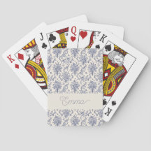 Naam Frans land Toile de Jouy Blauwe Patroon 