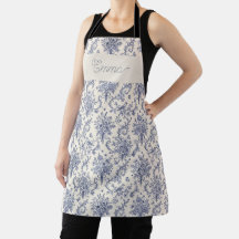 Naam Frans land Toile de Jouy Blauwe Patroon 