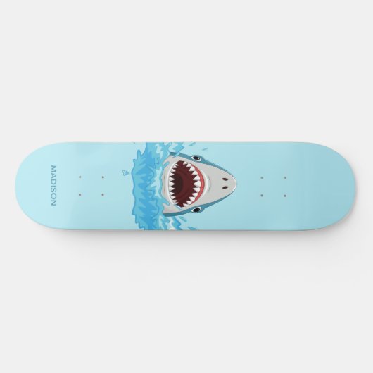 Naam Funny Shark Persoonlijk Skateboard (Horizontaal)