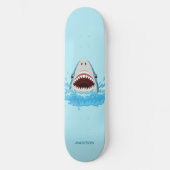 Naam Funny Shark Persoonlijk Skateboard (Voorkant)